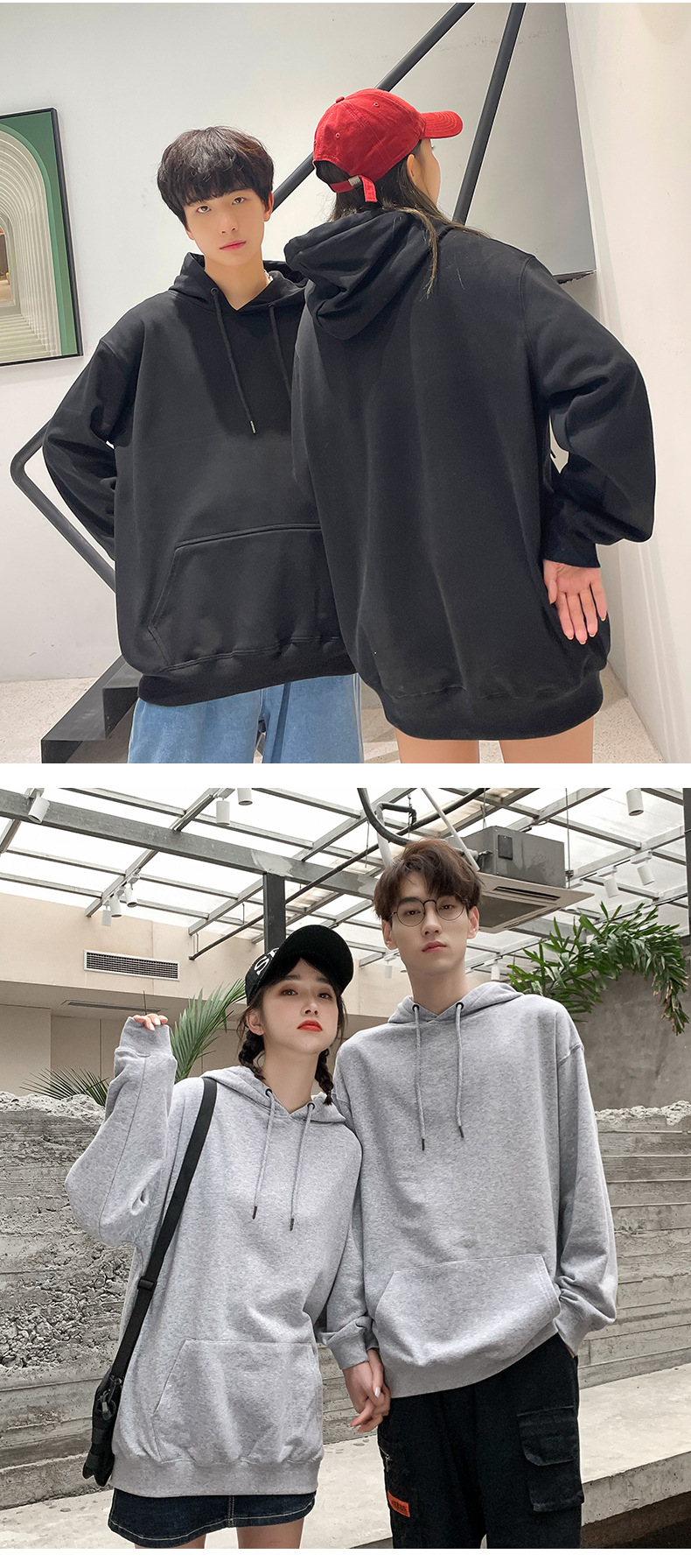 純棉連帽套頭衛(wèi)衣新款工作服印字加絨冬季落肩重磅高端班服印logo