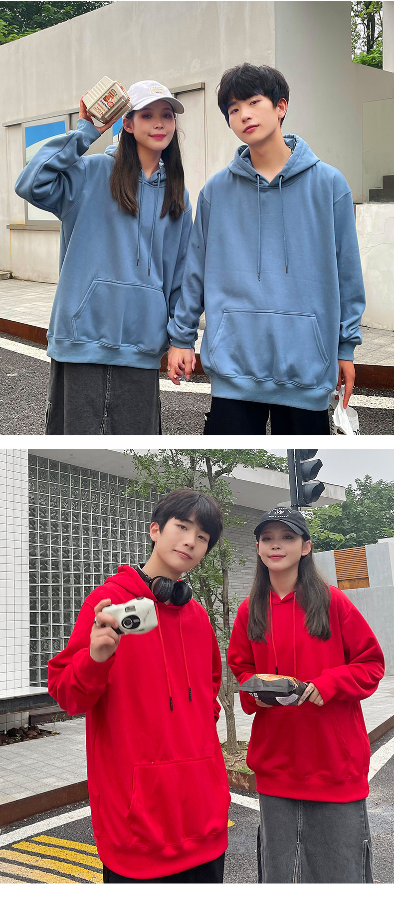 純棉連帽套頭衛(wèi)衣新款工作服印字加絨冬季落肩重磅高端班服印logo